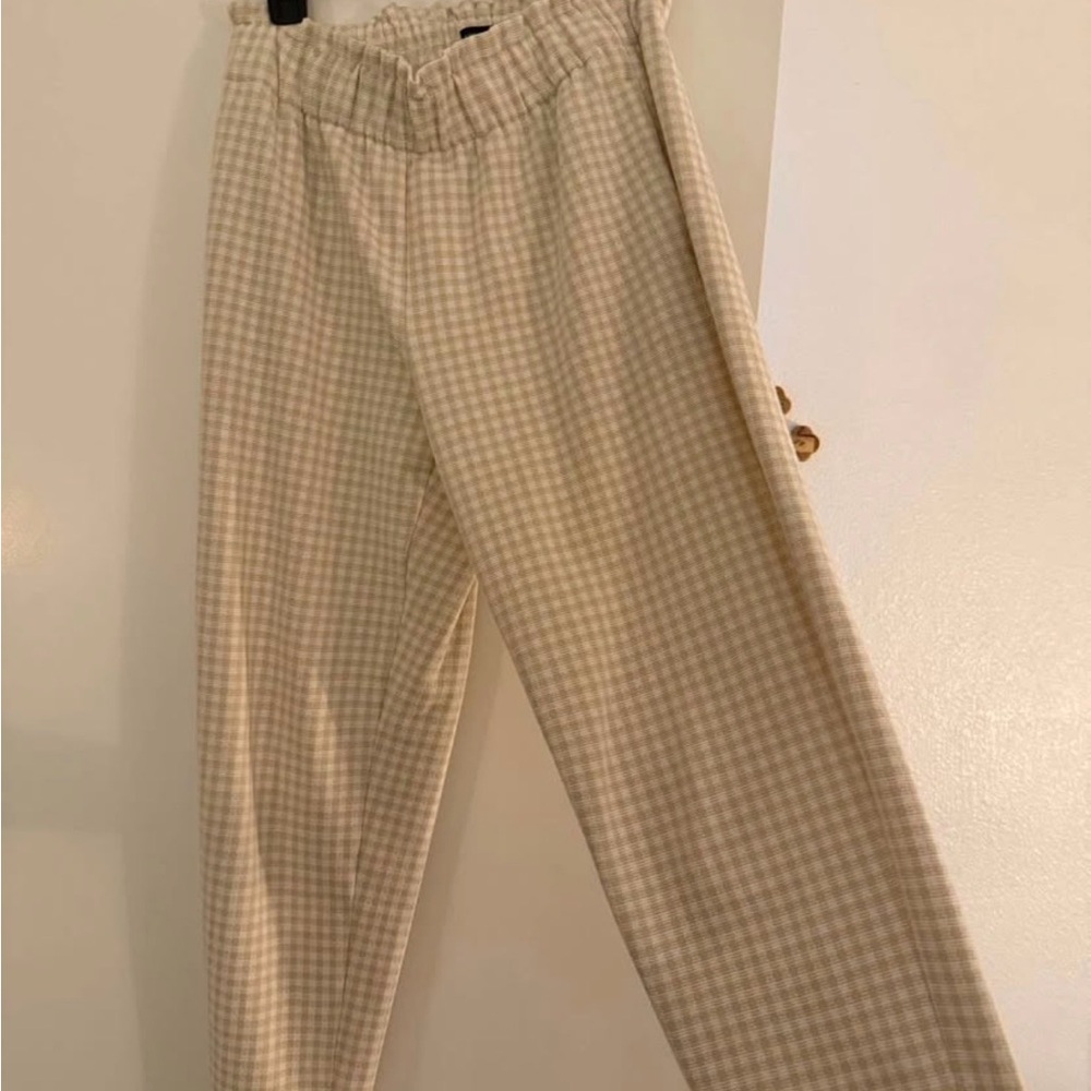 Ann Taylor Men's Tan Checkered Chinos